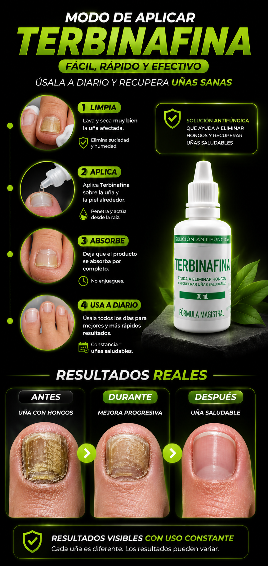 Terbinafina 8% Antihongos para Uñas