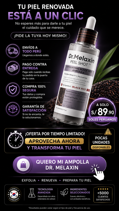 Dr. Melaxin Peel Shot - Tratamiento Exfoliante para una Piel Radiante